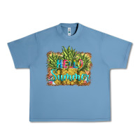 Pebble Blue hello summer pineapple Urban Heavy Tee - BarkalooDesign