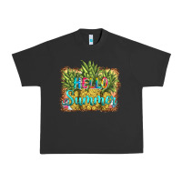 Pigment Black hello summer pineapple Urban Heavy Tee - BarkalooDesign