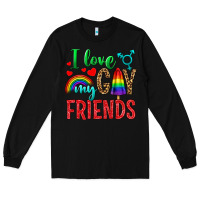 Black I love my gay friends Long Sleeve Tee - NancyCooperArtShop