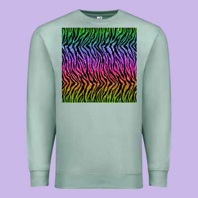 Tiger Glitter Seamless Pattern Premium Sweatshirt Designed By Bundleandbundleshop