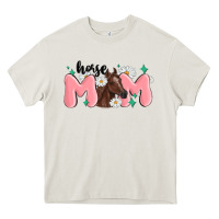 Cream horse mom Heavy Core Tee - MaliasSmallBusiness
