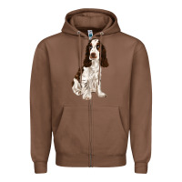 Chestnut english cocker spaniel Zipper Hoodie - FaDigitalArtStudio
