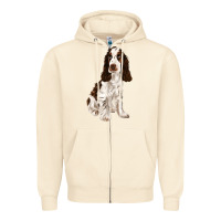 Sandshell english cocker spaniel Zipper Hoodie - FaDigitalArtStudio