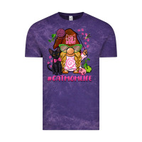 Cloud Purple cat mom  life gnome Vintage Tee - BarkalooDesign
