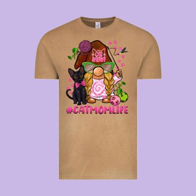 Cat Mom  Life Gnome Vintage Tee Designed By Barkaloodesign