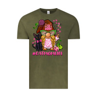 Vintage Olive cat mom  life gnome Vintage Tee - BarkalooDesign