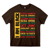 Chocolate Brown black history  month Heavy Core Tee - MaliasSmallBusiness