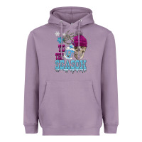 Lavender tis the season winter skull Heavyweight Hoodie - FaDigitalArtStudio