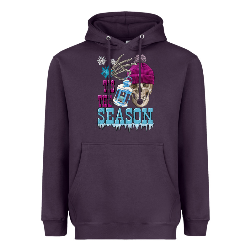 Tis The Season Winter Skull Heavyweight Hoodie by FaDigitalArtStudio | Teevron