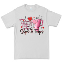 Dove Grey sips & trips target inspired stanley Premium Tee - MaliasSmallBusiness