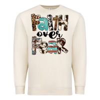 Sandshell Faith Over Fear Premium Sweatshirt - FaDigitalArtStudio