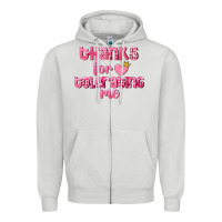 Dove Grey Thanks for tolerating me Valentine's Day Zipper Hoodie - FaDigitalArtStudio