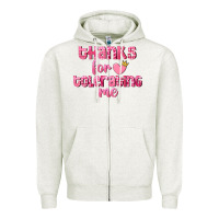 Oatmeal Heather Thanks for tolerating me Valentine's Day Zipper Hoodie - FaDigitalArtStudio