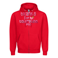 Red Thanks for tolerating me Valentine's Day Zipper Hoodie - FaDigitalArtStudio