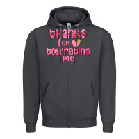 Smoke Thanks for tolerating me Valentine's Day Zipper Hoodie - FaDigitalArtStudio