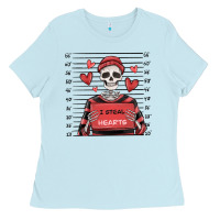 I Steal Hearts Skeleton Valentine's Day Ladies Tee | Teevron