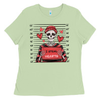 Matcha i steal hearts skeleton valentine's day Ladies Tee - MaliasSmallBusiness