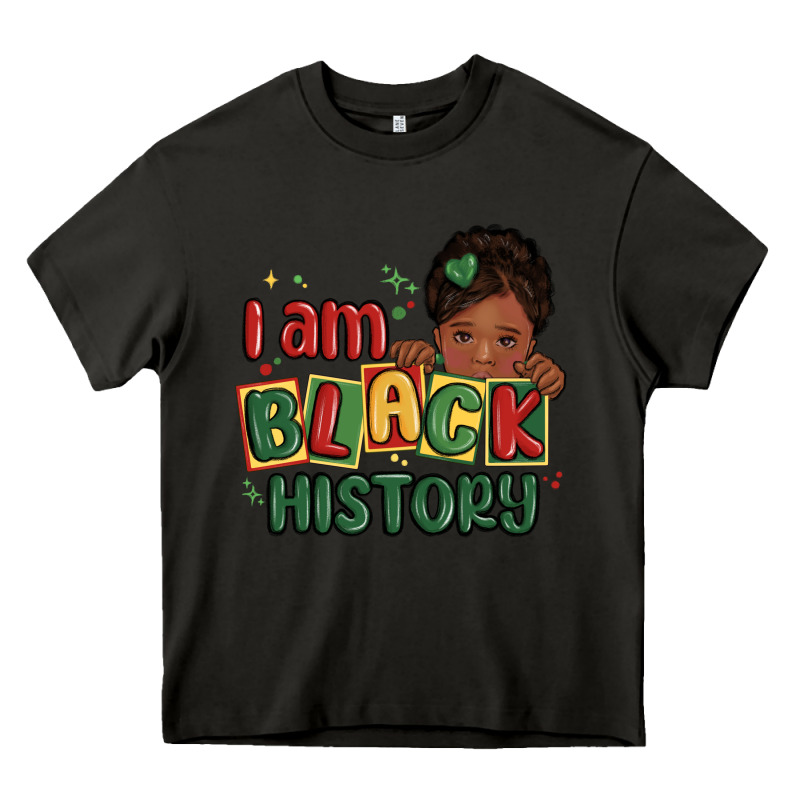 I Am Black History Black Girl Heavy Core Tee by MaliasSmallBusiness | Teevron
