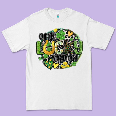 One Lucky Mama Premium Tee Designed By Maliassmallbusiness