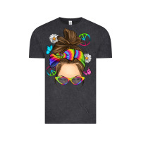 Vintage Black messy bun tie dye Vintage Tee - RanaPortraitStore