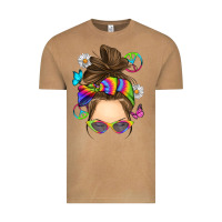 Vintage Camel messy bun tie dye Vintage Tee - RanaPortraitStore