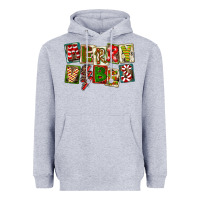 Heather Grey Merry Vibes Heavyweight Hoodie - FaDigitalArtStudio