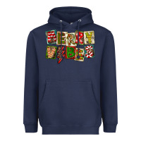 Navy Merry Vibes Heavyweight Hoodie - FaDigitalArtStudio