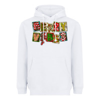 White Merry Vibes Heavyweight Hoodie - FaDigitalArtStudio