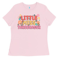 Bubblegum Pink little miss threenager Ladies Tee - MaliasSmallBusiness