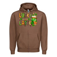 Chestnut St. Patrick's Lucky a latte Zipper Hoodie - OliviaCreatesArt