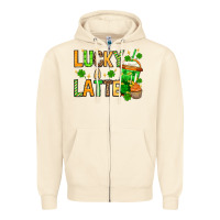 Sandshell St. Patrick's Lucky a latte Zipper Hoodie - OliviaCreatesArt