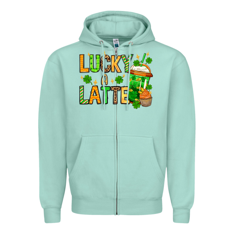 St. Patrick's Lucky A Latte Zipper Hoodie by OliviaCreatesArt | Teevron