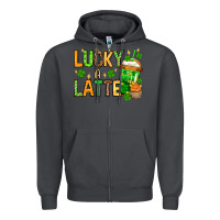Smoke St. Patrick's Lucky a latte Zipper Hoodie - OliviaCreatesArt