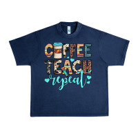 Navy coffee teach repeat Urban Heavy Tee - JahusDesignShop