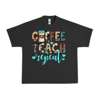 Pigment Black coffee teach repeat Urban Heavy Tee - JahusDesignShop