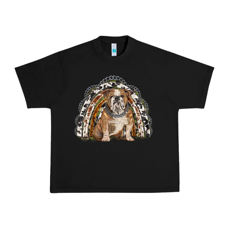 English Bulldog Rainbow Urban Heavy Tee by BarkalooDesign | Teevron