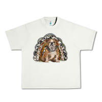 Pistachio english bulldog rainbow Urban Heavy Tee - BarkalooDesign