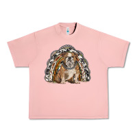 Salmon english bulldog rainbow Urban Heavy Tee - BarkalooDesign