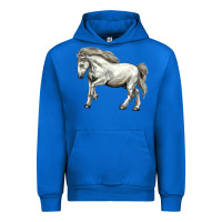 Cobalt percheron horse Urban Hoodie - LillyAllenDesigns