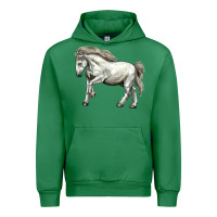 Emerald percheron horse Urban Hoodie - LillyAllenDesigns