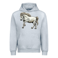 Heather Grey percheron horse Urban Hoodie - LillyAllenDesigns
