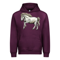 Mauve Wine percheron horse Urban Hoodie - LillyAllenDesigns