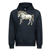 Navy percheron horse Urban Hoodie - LillyAllenDesigns