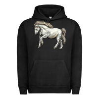 Pigment Black percheron horse Urban Hoodie - LillyAllenDesigns