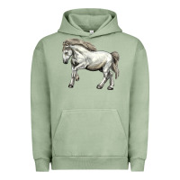 Pigment Oil Green percheron horse Urban Hoodie - LillyAllenDesigns