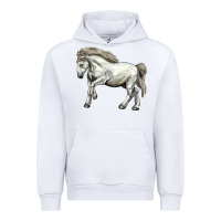 White percheron horse Urban Hoodie - LillyAllenDesigns