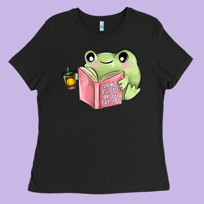 Dont Bug Me Or ı Will Eat You Ladies Tee Designed By Maliassmallbusiness