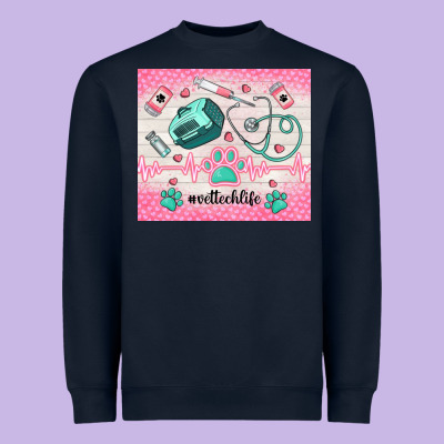#vettechlife Heavyweight Sweatshirt Designed By Tumblerdesignbyshophia