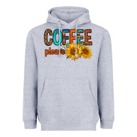 Heather Grey coffee please western doodle letters Heavyweight Hoodie - FaDigitalArtStudio