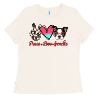 Bone Peace Love Frenchie Ladies Tee - Jasminsmagicworld